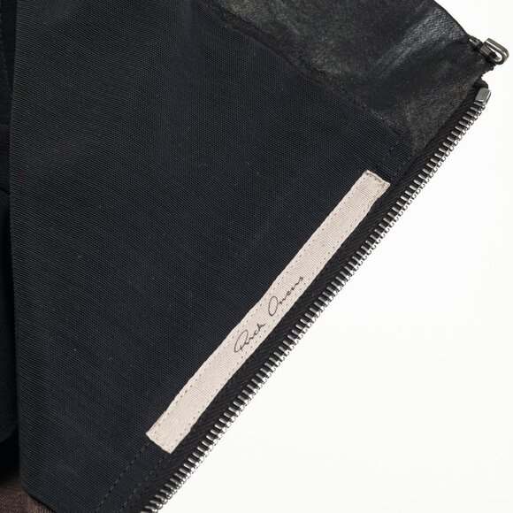 Rick Owens "Luxor" FW/23 Black Coated Strapless Bustier Mini Dress - Picture 9 of 12